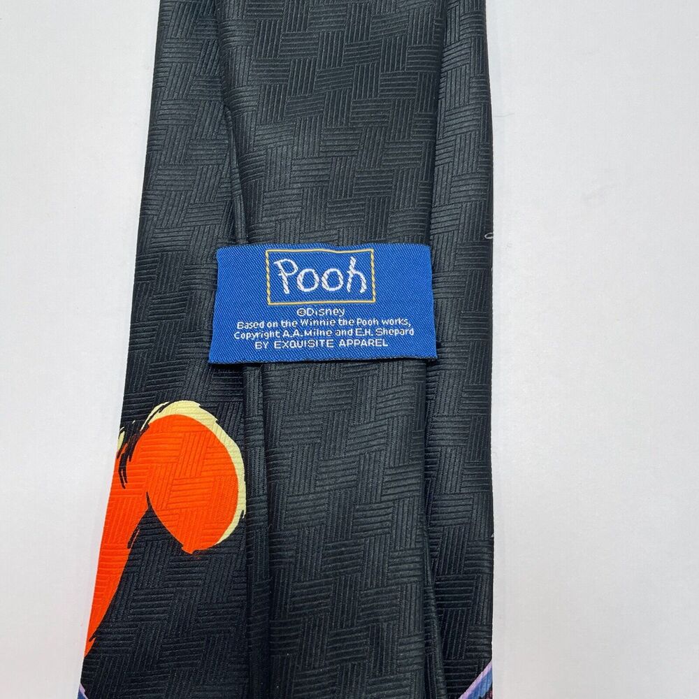Disney‎ Winnie The Pooh Tie Black Tigger Eeyore Novelty Cartoon Children’s Book - Picture 3 of 5